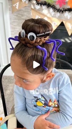 Halloween Hair Styles, Girl Hair Dos, Wacky Hair Days, Crazy Hair Day, Wacky Hair, Crazy Hair Day At School, Easter Hair Bow