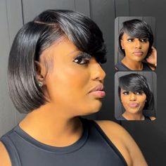 Tiktok Saebunny Misma peluca- Peluca corta y rizada Bob 13 * 6/13 * 4/ – AMANDAHAIRS Natural Hair Bob Cut, Short Cut Wigs, Straight Bob Wig, Full Lace Front Wigs, Color Rubio, Bob Cut Wigs, Indian Human Hair, Choppy Hair, Straight Bob