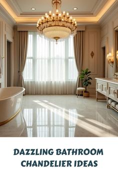 Dazzling Bathroom Chandelier Ideas Bathroom Chandelier Ideas, Spa Retreats, Elegant Vibes, Boutique Lighting, Chandelier Ideas