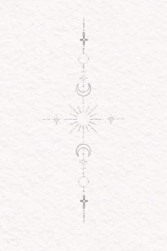 a white paper with a cross drawn on it