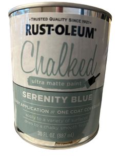 Rust-Oleum 285139 Ultra Matte Interior Chalked Paint 30 oz Serenity Blue Serenity Blue, Matte Paint, Rust Oleum, Chalk Paint, Chalk, Rust, Stain, Home Improvement, Home And Garden