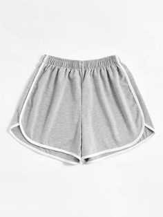 📦FREE Shipping on orders over $80 Style: Sporty Style: Sporty Color: Black Type: Track Shorts Details: Contrast Binding Season: Summer Composition: 3% Spandex, 97% Polyester Material: Polyester Fabric: Slight Stretch Sheer: No Fit Type: Regular Fit Closure Type: Elastic Waist Waist Line: Natural Short Pant, Dolphin Shorts, Black Clothing, Gym Clothes, Track Shorts, Running Workout, Plus Size Summer, Elastic Waist Shorts, Plus Size Shorts