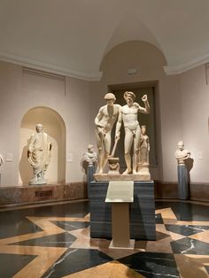 the statues are on display in the museum