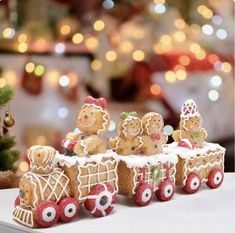 Something for everyone Icing Patterns, Christmas Interior Decor, Christmas Decorations Indoor, Cute Gingerbread Man, Train Decor, Resin Decoration, Indoor Home Decor, Christmas Gingerbread Man, Holiday Train