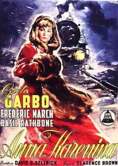 an old movie poster with a woman in a fur coat and train on the background