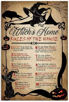 Rules Of The House, Home Rules, Witch Home, Xmas Art, House Poster, Baba Jaga, Magia Das Ervas, Wiccan Magic