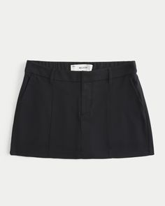 Women's A-Line Mini Skort | Women's Bottoms | HollisterCo.com Hollister Skirt, Black Skort, Women's Bottoms, Knit Shorts, New Wardrobe, Shopping List, Hollister, Womens Bottoms, Mid Rise