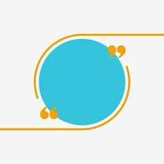 an orange and blue circle on a white background with two small dots in the middle