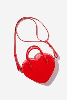 HEART TO HEART CROSSBODY BAG Chic Bags With Heart Print For Everyday Use, Chic Heart Print Bags For Everyday Use, Chic Everyday Bags With Heart Print, Valentine's Day Heart Print Crossbody Bag, Chic Heart Print Bag For Valentine's Day, Chic Valentine's Day Bag With Heart Print, Valentine's Day Heart-shaped Bag With Adjustable Strap, Heart-shaped Bag With Heart Detail For Everyday, Valentine's Day Heart-shaped Bag With Removable Pouch