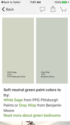 some green paint colors are shown in this screenshote screen shot from the website