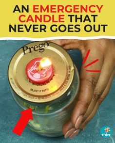 How to Make an Emergency Candle That Never Goes Out | Survival Tip | Camping Tips via @diyjoycrafts Prepping Survival Emergency Preparedness, Survival Candle, Survival Project, Emergency Survival Kit