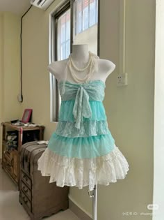 Dress Inspo Summer, Ocean Aesthetic Clothes, Mermaid Core Dress, Flower Dress Outfit, Island Fits, Sundress Aesthetic, Magical Outfits, Cute Dresses Casual, Himekaji Outfits