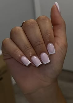 Nail Fill In Acrylic Ideas, Short Basic Nails, Short Classy Nails, Licensed Cosmetologist, Acrylic Overlay, Milky Nails, Acrylic Toe Nails, Basic Nails