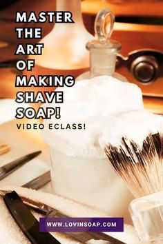 Discover the secrets of creating creamy, stable lather shave soap in this Shave Soap Masterclass Video eClass. You'll be on your way to mastering the art of handmade dual lye shave soap making and formulating your own unique recipes. The process takes just 30 minutes! Don't miss out, click to sign up and start learning today! #shavesoap #handmadesoap #shaving #soaprecipes Shave Soap Recipe, Natural Soap Colorants, Natural Soaps Recipes, Lye Soap, Swirl Soap, Charcoal Soap, Shea Butter Soap, Shaving Soap