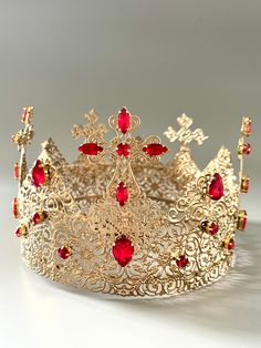 Our crowns are handmade using quality and variety materials: - headband - glass beads - glass rhinestones - artificial flowers - metal filigree The crown or halo crown is light and comfortable to wear. The size of the crowns is individual, when ordering, you can choose a crown according to your head size. When ordering, you can choose the color of the crown (gold, silver, black, rose gold) and a large selection colors of glass rhinestones. Our products are perfect for wedding, festival, party, p Crown Male, Mens Crown, Gold King Crown, Coronation Crown, Baroque Crown, Medieval Crown, Male Crown, King Crown, Fine Photography