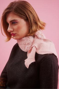 JAYLEY Pink Faux Fur Scarf Faux Fur Scarf, Faux Fur Bag, Fur Gloves, Leather Coat Jacket, Fur Headband, Faux Fur Hat, Faux Fur Scarves, Cashmere Gloves, Feather Hat