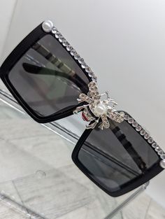 "Beat the Summer Sun with a pair of unique and georgeous Sunglasses, embellished with crystal rhinestones and jewelry appliques. Complete your outfit with \"one of a Kind\" design Sunglasses. Ask for Wholesale prices" Embellished Sunglasses, Summer Sun, Designer Sunglasses, Eyewear Sunglasses, Crystal Rhinestone, Appliques, Sunglasses Accessories, Sun, Sunglasses