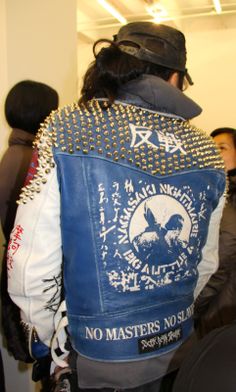 Blackmeans Leather Jacket Japan Punk, Punk Vest, Traditional Goth, Punk Tattoo, Bike Leathers, Battle Jacket, Berlin Fashion Week, Gq Style, Hardcore Punk