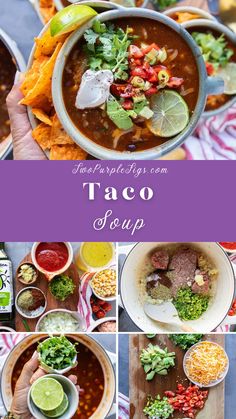 Taco Soup. Veal Stew, Soup Video, Indian Soup, French Soup, Taco Spice, Easy Taco Soup, Pork Soup, Taco Soup Recipe, Vegetable Beef Soup