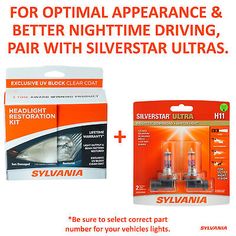 two silverstar h1 headlight bulbs are shown in this ad