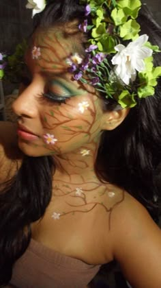 Mother Earth Cute And Easy Makeup, Nature Cosplay