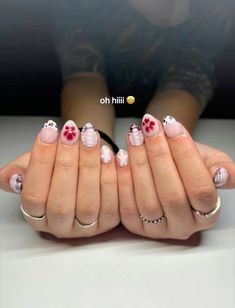 #nails #summer #newnails Nail Day Outfit, Short Nail Art Aesthetic, Cute Funky Nails Simple, Vintage Nails Aesthetic, Gen Nails, Cheer Nails, Nails Mom, First Day Of School Nails, Disneyland Nails