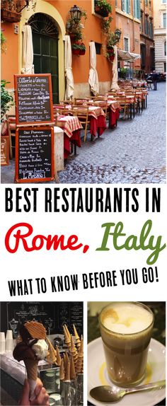 the best restaurants in rome, italy that you'll want to eat before you go