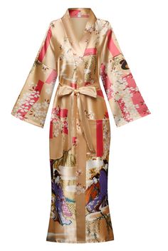 PRICES MAY VARY. Silky smooth,lightweight and comfortable.Classic kimono style. Satin long robes are calf length with front pockets and self-tied belt. Silky kimono robes are super soft with vivid colors that will bring you different skin feeling and luxurious look. Perfect for daily lounge wear,sleepwear,or as a bathrobe or photoshoot; Outerwear as a cover-up is also a good choice. Women's Silky Kimono Robes Long Bathrobes Satin Sleepwear

These silky kimono robes are super soft with vivid colo Japanese Kimono Traditional, Bridal Dressing Gown, Elegant Kimono, Kimono Outerwear, Wedding Kimono, Bridesmaid Dressing Gowns, Kimono Robes, Satin Sleepwear, Asian Street Style