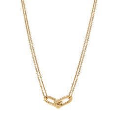 This is an authentic TIFFANY 18K Yellow Gold HardWear Double Link Pendant Necklace. The necklace is crafted of 18 karat yellow gold and features double chains holding two high-polished gauge links. Tiffany T, Tiffany Necklace, Tiffany Jewelry, Double Chain, Chains Necklace, The Necklace, Gold Necklace, Yellow Gold, Pendant Necklace