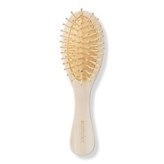 Mini Detangler Paddle Hairbrush - EcoTools | Ulta Beauty Travel Hairbrush, Pretty Hairbrush, Mini Hairbrush, Travel Size Hairbrush, Small Hairbrush, Wooden Hairbrush, Ulta Beauty, Hair Brush, Hair