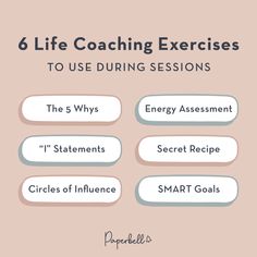 6 life coaching exercises to use during session