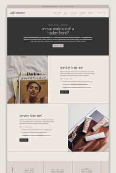 Willa - An Elementor Pro Theme Business Website Design Inspiration, Minimalist Theme, Shopify Website Design, Business Website Design, Shopify Design, Blog Layout