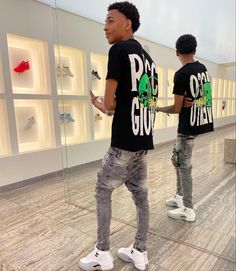 Jordan 13 Outfit Men, Jordan 13 Outfit, Waves Hairstyle Men, Nle Choppa, Drip Fits, Drippy Outfit, Light Skin Men