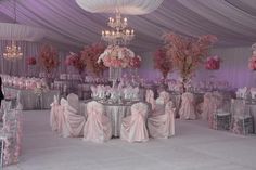 Pink and White Quinceanera Banquet Hall