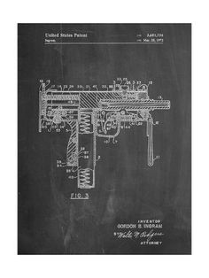 Mac 11, Mac 10, Patent Drawing, Poster Store, Art Print Display, Patent Art, Military Gifts, Patent Prints, Technical Drawing