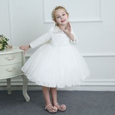 Only $64.99, Flower Girl Dresses Couture White Lace Long Sleeve Flower Girl Dress Wedding Dress Ballgown High Quality #TG7036 at #GemGrace. View more special Flower Girl Dresses now? GemGrace is a solution for those who want to buy delicate gowns with affordable prices. Free shipping, 2018 new arrivals, shop now to get $5 off! Princess Dress With Fitted Bodice For Wedding, Fitted White Bridesmaid Princess Dress, Long Sleeve Fitted Princess Dress For Wedding, Fitted Princess Dress With Lace Bodice For Dress-up, Fitted Long Sleeve Princess Wedding Dress, White Spring Princess Dress For Bridesmaid, White Ball Gown For Bridesmaid, Long Sleeve Tulle Dress For Pageants, White Ball Gown Bridesmaid Dress