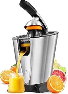 a juicer filled with oranges and other fruit