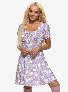 Her Universe Disney Tangled Floral Icons Dress, MULTI Modern Day Disney Princesses, Floral Icons, Modern Day Disney, Ashley Eckstein, Fairytale Disney, Rapunzel Cosplay, Hp Oc, Disney Box, Coquette Princess