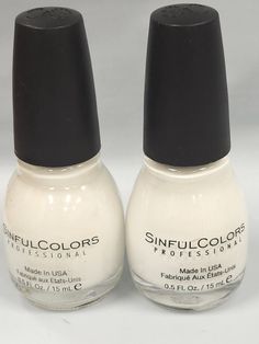 Sinful Colors Professional Nail Polish Color # 101 Snow Me White .5 oz Ea 2 pcs Sinful Colors, Stick Foundation, Beauty Nail, Professional Nails, Nail Polish Colors, Pretty Colours