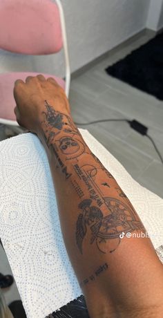 a person with a tattoo on their arm