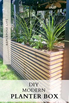 the diy modern planter box is perfect for any garden