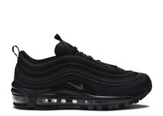 Wmns Air Max 97 'Triple Black' - Nike - 921733 001 - black/black-black | Flight Club Airmax 97 Black, Black Air Max 97, Nike Air Max 97 Black, All Black Nikes, Black Nike Air Max, Black Nike Sneakers, Dr Shoes, Black Nike Shoes, All Black Shoes