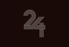 the number twenty two logo is shown in black and white, with an abstract design