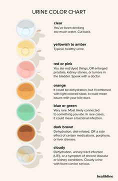 It’s not unusual to see a change of color in your urine. Still, a few colors suggest the possibility of an underlying condition. Urine Color Chart, Color Of Urine, Urine Color, Color And Meaning, Natural Cough Remedies, Fitness Advice, Lose 40 Pounds, Good Health Tips, Natural Home Remedies