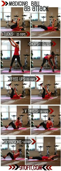 a series of photos showing how to do an exercise