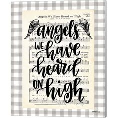 an angel's we have heard on irish sheet music with the words angels are here