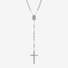 Express your faith when you wear or carry this rosary cross pendant necklace.Features: Religious Jewelry, Quick ShipShape: CrossMetal Color: WhiteChain Length: 36 InchCare: Wipe CleanMetal: Stainless SteelNecklace Type: Rosary NecklacesCountry of Origin: Imported Rosary Necklace, Religious Jewelry, Rosary, Cross Pendant, Jewellery And Watches, Mens Jewelry, Fine Jewelry, Stainless Steel, Pendant Necklace