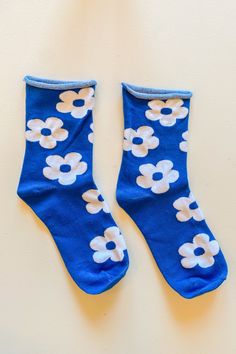 Softie Socks in Electric Blue Comfortable Cotton Socks For Spring, Casual Blue Socks For Spring, Comfortable Sporty Blue Socks, Trendy Blue Summer Socks, Blue Socks For Spring, Trendy Blue Socks For Summer, Trendy Blue Winter Socks, Trendy Blue Socks For Winter, Blue Cotton Socks For Summer