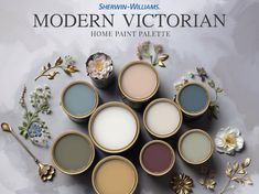 the modern victorian home paint palette is available in several different colors and sizes, including white