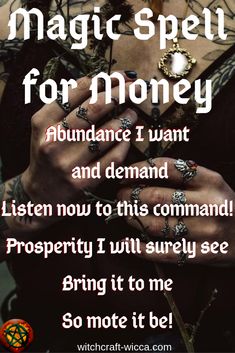 Spell For Money, Spells For Money, Wealth Spell, Prosperity Spell, Waning Moon